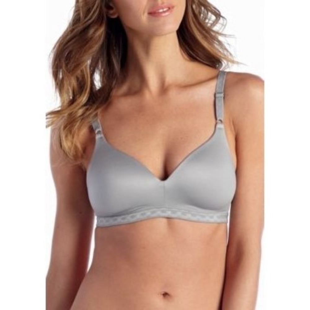 PO Warner's 36C Cloud 9 Full-Coverage Wire-Free Contour Bra 1269 Gray 129573